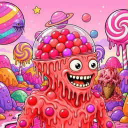 Oozlings #9439, Mutated Gumball Brain · Candy Planet