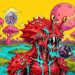 Oozlings #9441, Crab · Turquoise Swamp