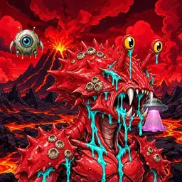 Oozlings #9448, Crab · Lava Fields