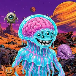 Oozlings #9452, Jellyfish Brain · Ship Junkyard