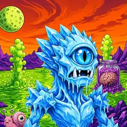 Oozlings #9458, Ice Cyclops · Acid Lake