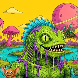 Oozlings #9464, Swamp Fish · Turquoise Swamp