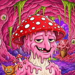 Oozlings #9467, Mushroom Head · Flesh Cave