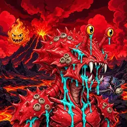 Oozlings #9493, Crab · Lava Fields