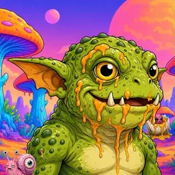 Oozlings #9498, Toad Goblin · Mushroom Desert