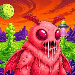 Oozlings #9500, Mutated Mutant Moth · Acid Lake