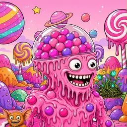 Oozlings #9501, Gumball Brain · Candy Planet