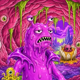 Oozlings #9503, Mutated Slug · Flesh Cave