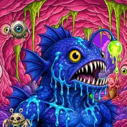 Oozlings #9509, Anglerfish · Flesh Cave