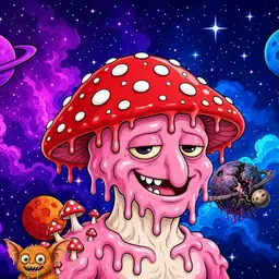 Oozlings #9516, Mushroom Head · Void Nebula