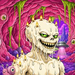 Oozlings #9517, Candle Wax · Flesh Cave