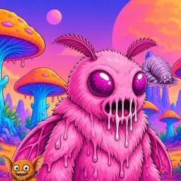 Oozlings #9521, Mutant Moth · Mushroom Desert