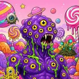 Oozlings #9524, Eyeball Cluster · Candy Planet