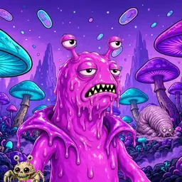 Oozlings #9551, Mutated Slug · Fungus Forest