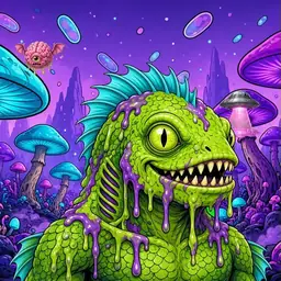 Oozlings #9554, Swamp Fish · Fungus Forest
