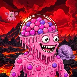 Oozlings #9556, Gumball Brain · Lava Fields