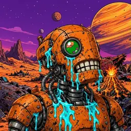 Oozlings #9558, Rusty Robot · Ship Junkyard