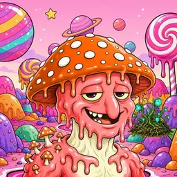 Oozlings #9560, Mutated Mushroom Head · Candy Planet