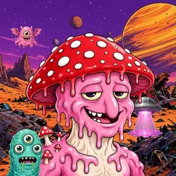 Oozlings #9564, Mushroom Head · Ship Junkyard