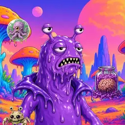 Oozlings #9569, Slug · Mushroom Desert