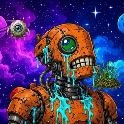 Oozlings #9570, Rusty Robot · Void Nebula