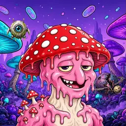 Oozlings #9573, Mushroom Head · Fungus Forest
