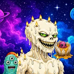 Oozlings #9575, Candle Wax · Void Nebula
