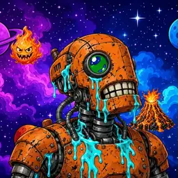 Oozlings #958, Rusty Robot · Void Nebula