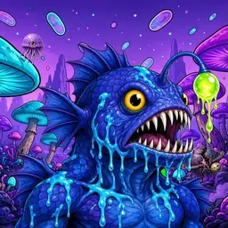 Oozlings #9580, Anglerfish · Fungus Forest