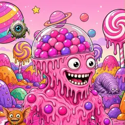 Oozlings #959, Gumball Brain · Candy Planet