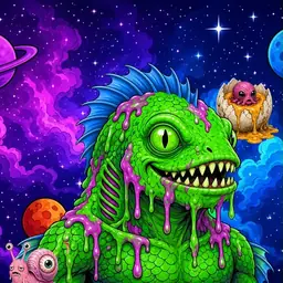 Oozlings #9602, Mutated Swamp Fish · Void Nebula