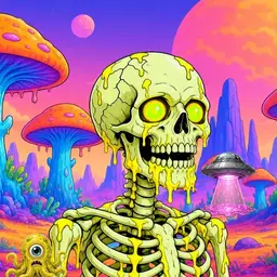 Oozlings #9605, Mutated Skull · Mushroom Desert