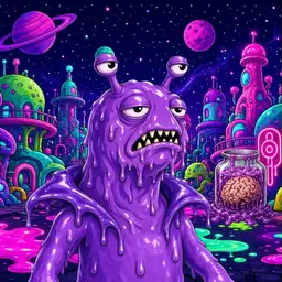 Oozlings #9606, Slug · Neon City