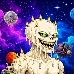 Oozlings #9608, Candle Wax · Void Nebula