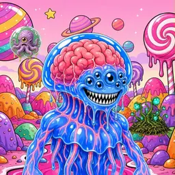 Oozlings #9610, Mutated Jellyfish Brain · Candy Planet
