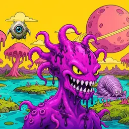 Oozlings #9612, Squid · Turquoise Swamp