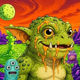 Oozlings #9618, Toad Goblin · Acid Lake