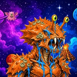 Oozlings #9627, Mutated Crab · Void Nebula