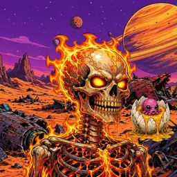 Oozlings #9633, Fire Skull · Ship Junkyard