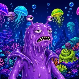 Oozlings #9635, Slug · Glow Reef