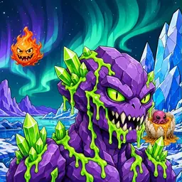 Oozlings #9637, Crystal Rock · Aurora Ice