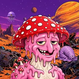Oozlings #9638, Mushroom Head · Ship Junkyard