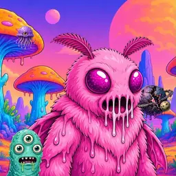Oozlings #9647, Mutant Moth · Mushroom Desert