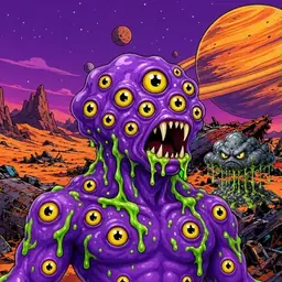 Oozlings #965, Eyeball Cluster · Ship Junkyard