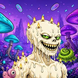 Oozlings #9655, Candle Wax · Fungus Forest
