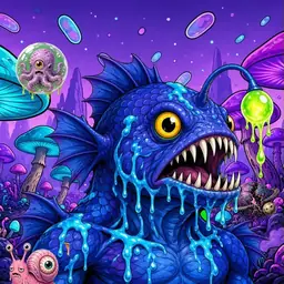 Oozlings #9660, Anglerfish · Fungus Forest