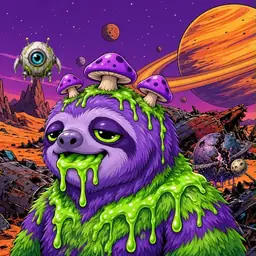 Oozlings #9668, Slime Sloth · Ship Junkyard