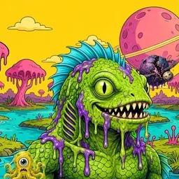 Oozlings #9669, Swamp Fish · Turquoise Swamp