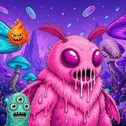Oozlings #9670, Mutant Moth · Fungus Forest