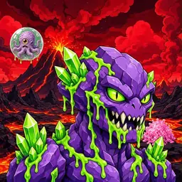 Oozlings #9671, Crystal Rock · Lava Fields